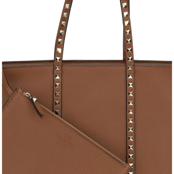 Valentino Garavani Brown Calfskin Tote Bag