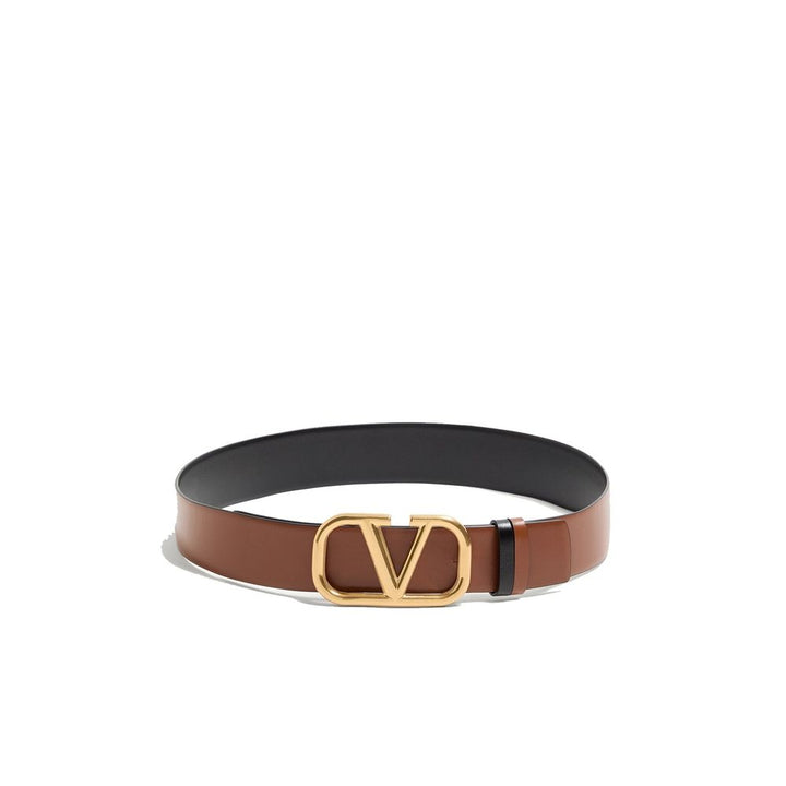 Valentino Garavani Brown Leather Regular Belt