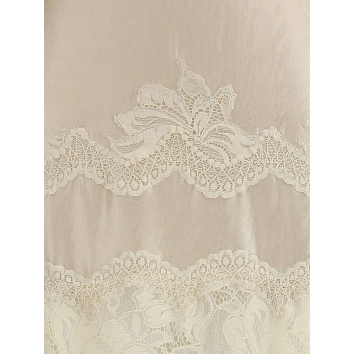Rabanne Cream Polyamide Long Dress