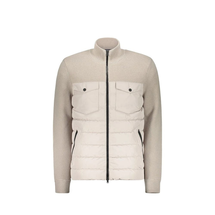 Herno Beige Virgin Wool Full-Length Jacket