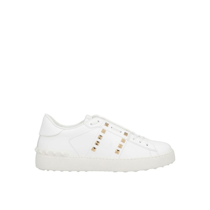 Valentino Garavani White Calfskin Low Top Sneakers