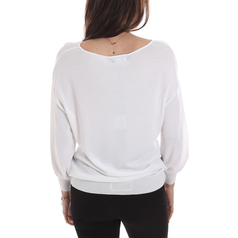 Yes Zee White Viscose Sweatshirt