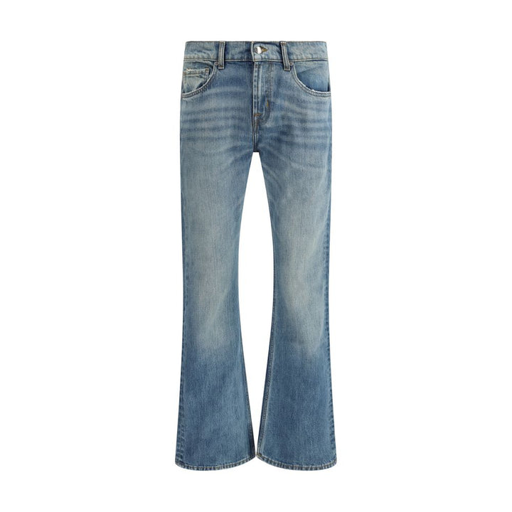 7FOR Light Blue Cotton Bootcut Jeans
