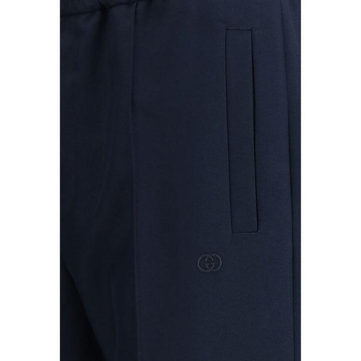 Gucci Blue Polyester Casual Pants