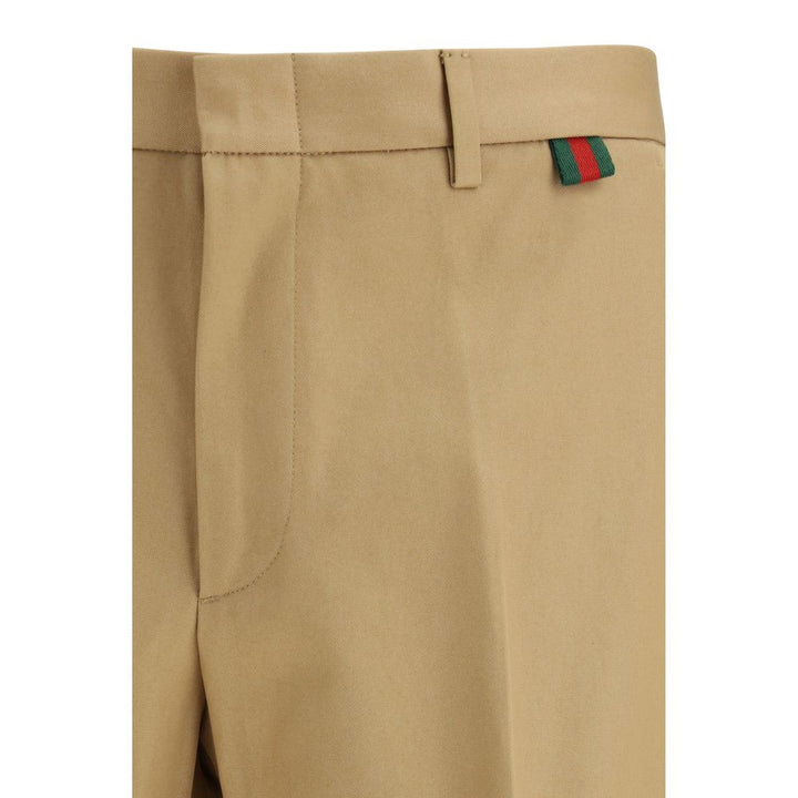 Gucci Beige Cotton Casual Pants