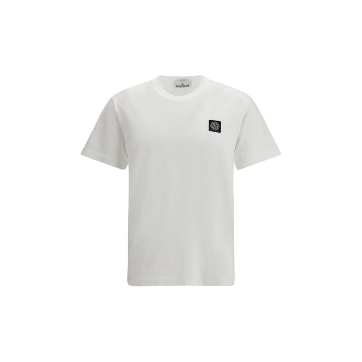 Stone Island White Cotton T-Shirt