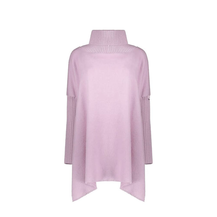 Herno Purple Virgin Wool Poncho
