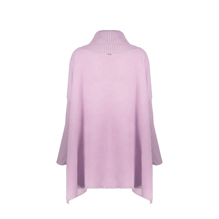 Herno Purple Virgin Wool Poncho