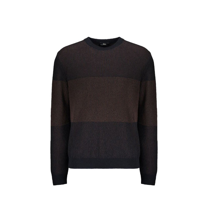 Herno Blue Wool Sweatshirt