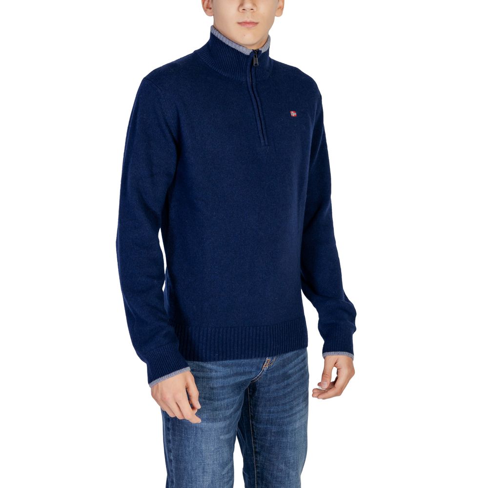 Napapijri Blue Wool Sweatshirt