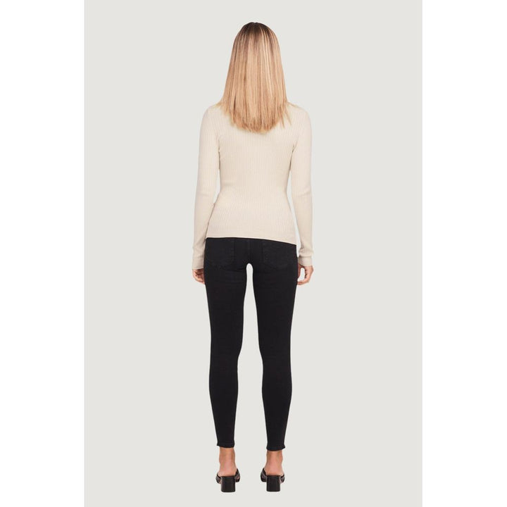 Only Beige Viscose Turtleneck