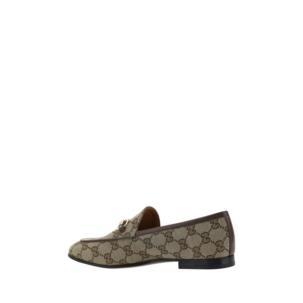 Gucci Beige Polyamide Slip-On Loafers