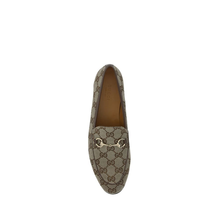 Gucci Beige Polyamide Slip-On Loafers