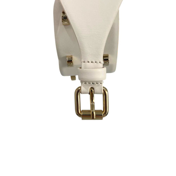 Borbonese White Genuine Leather Women Belt
