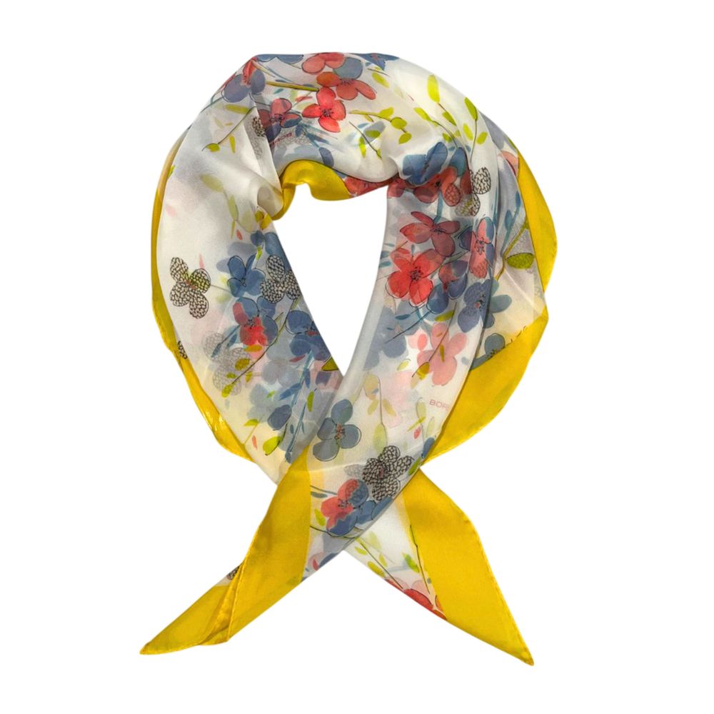 Borbonese Yellow Silk Women Scarf