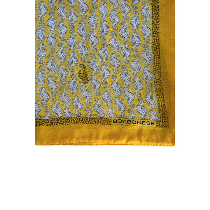 Borbonese Yellow Silk Women Scarf