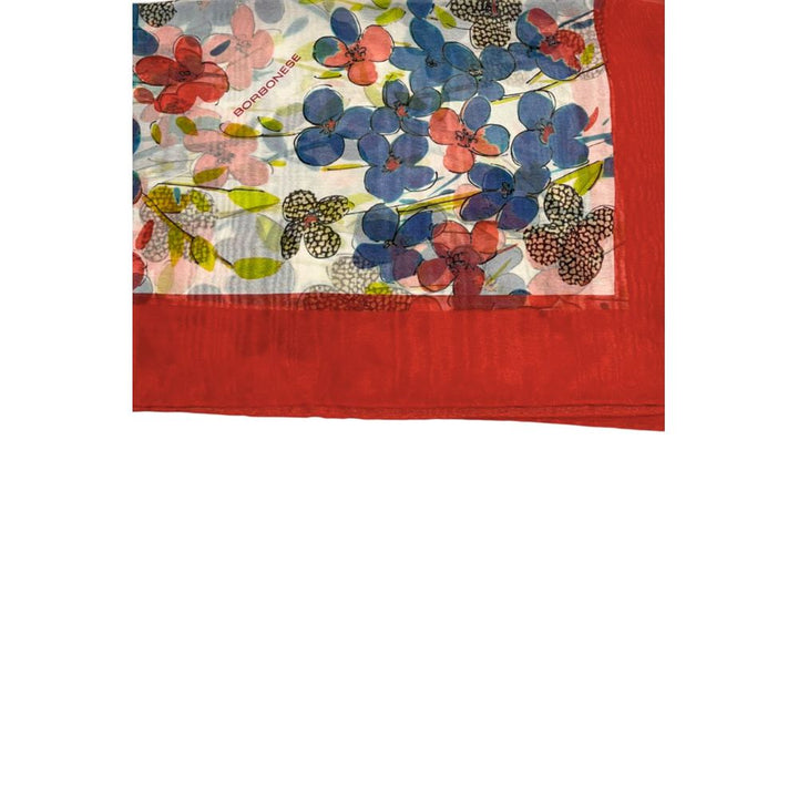 Borbonese Red Silk Women Scarf