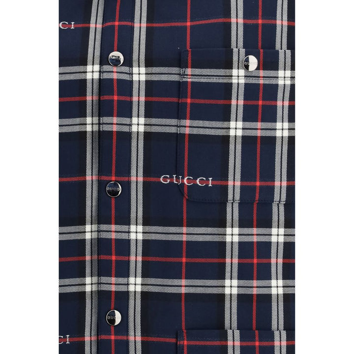 Gucci Blue Cotton Jackets And Coat