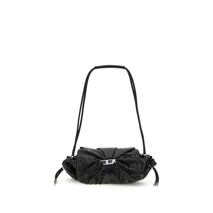 Diesel Black Calf Leather Bos Taurus Shoulder Bag