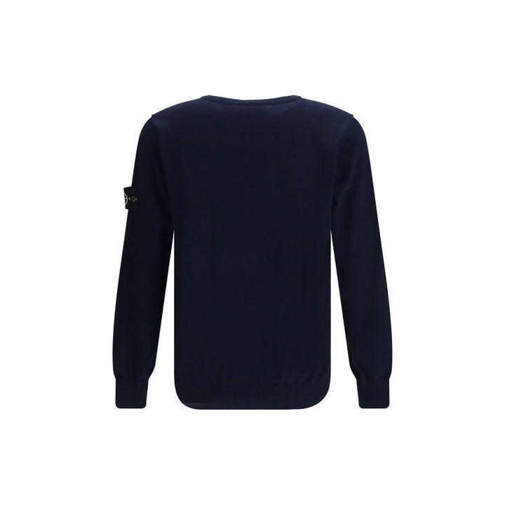 Stone Island Blue Cotton Sweatshirt
