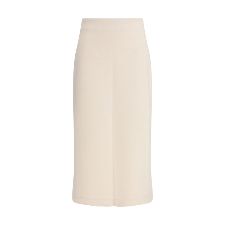 Fabiana Filippi Cream Modal Midi Skirt