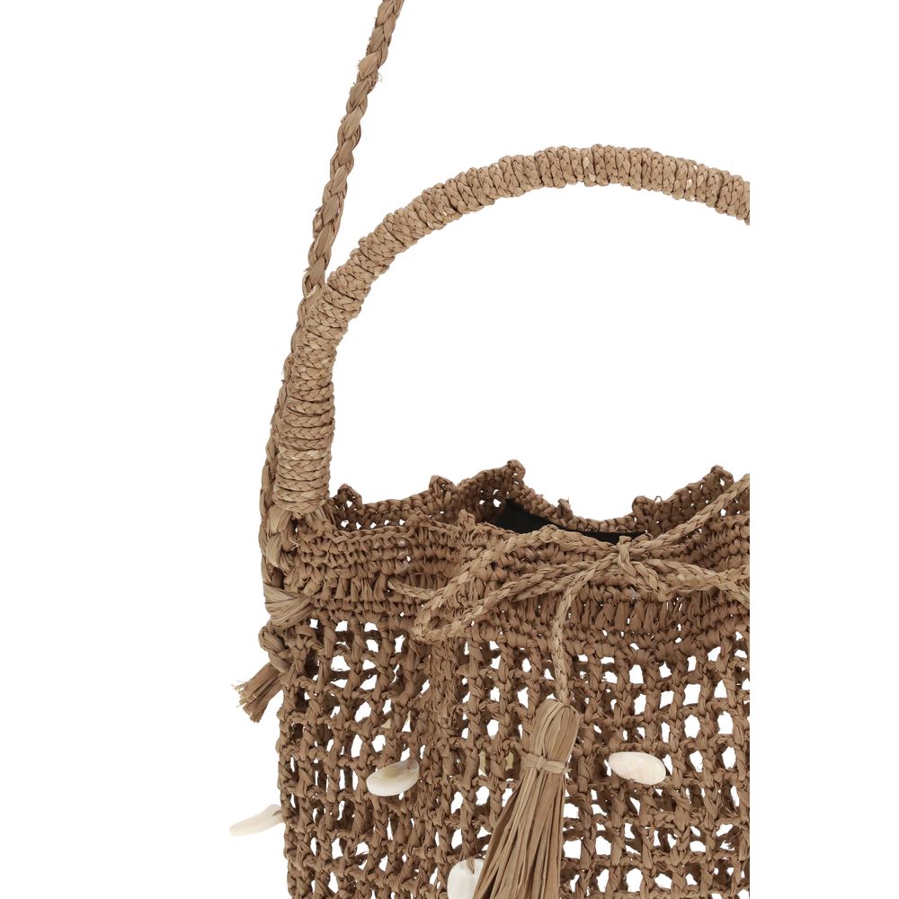 Alanui Brown Raffia Shoulder Bag