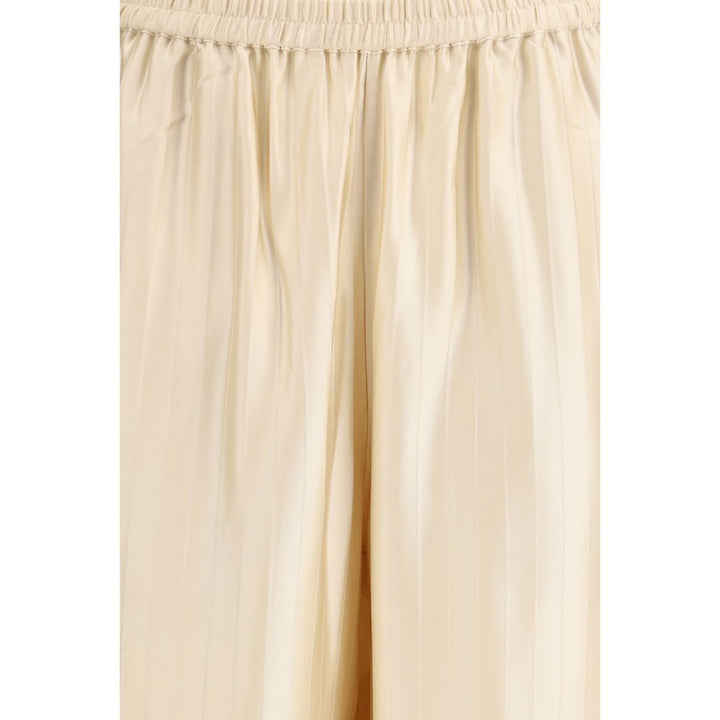 Loulou De Saison Cream Viscose Casual Pants