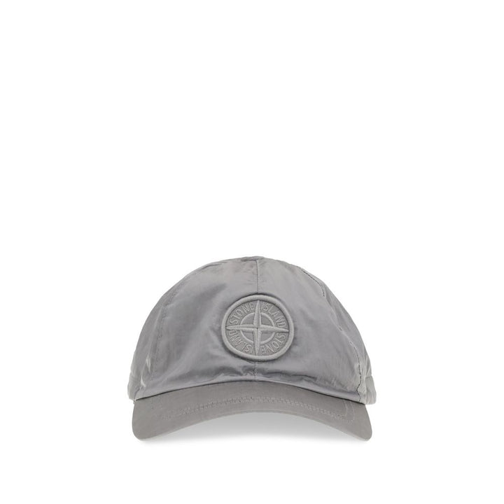 Stone Island Gray Nylon Cap (Baseball Hat)