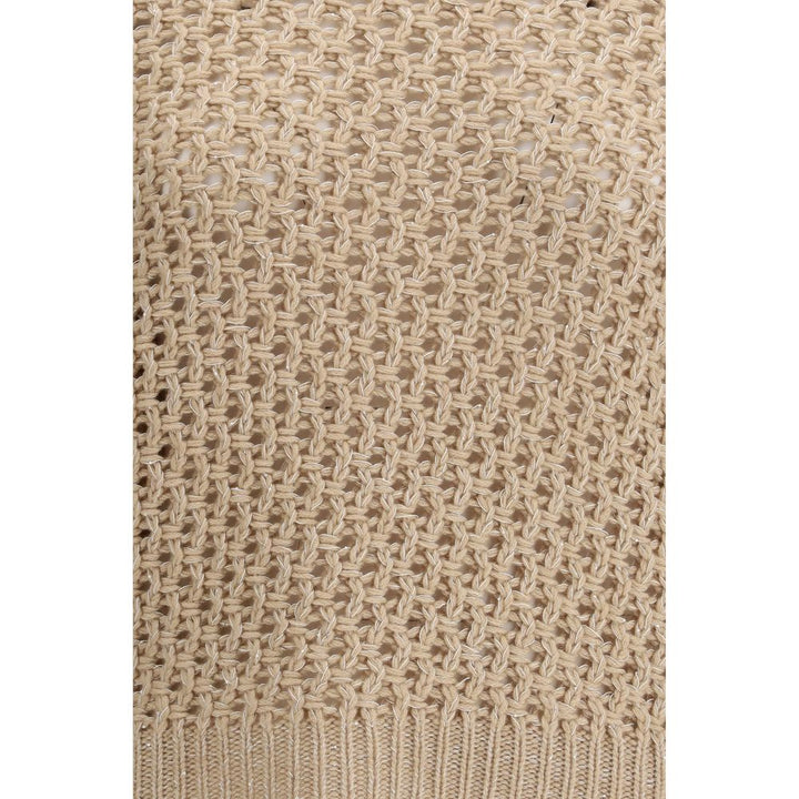 Fabiana Filippi Beige Fleece Wool Sweatshirt