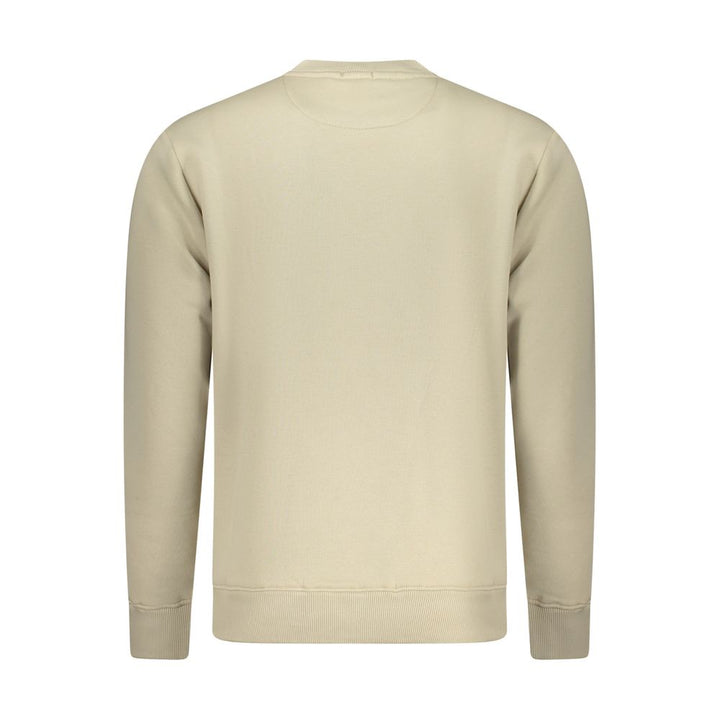 Coveri Moving Beige Cotton Men Sweatshirt