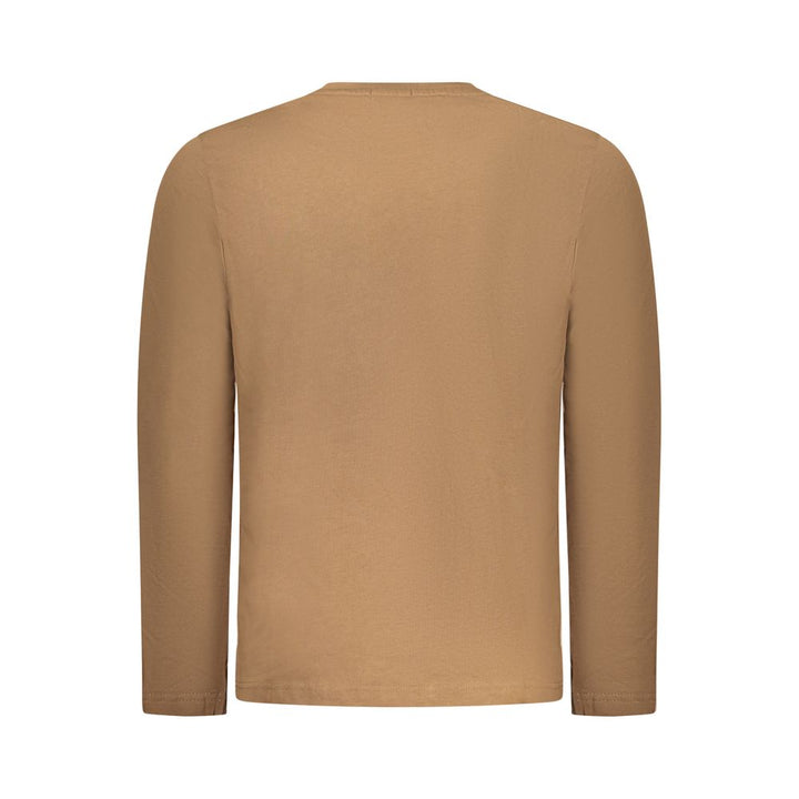 Coveri Moving Brown Cotton T-Shirt