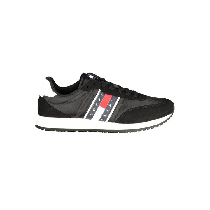 Tommy Hilfiger Black Polyurethane Men Sneaker
