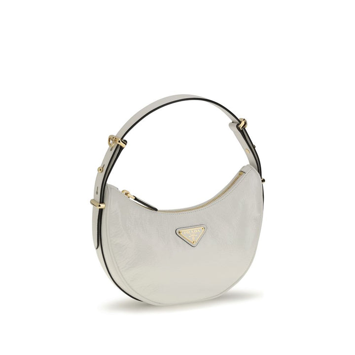 Prada White Calf Leather Bos Taurus Shoulder Bag