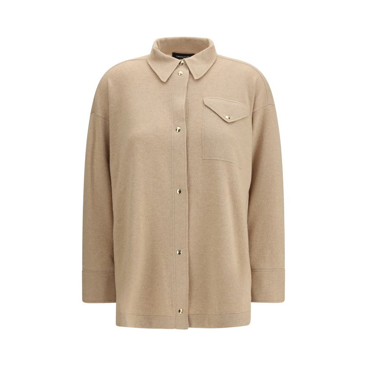 Fabiana Filippi Beige Fleece Wool Shirt