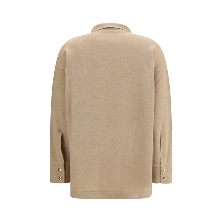 Fabiana Filippi Beige Fleece Wool Shirt