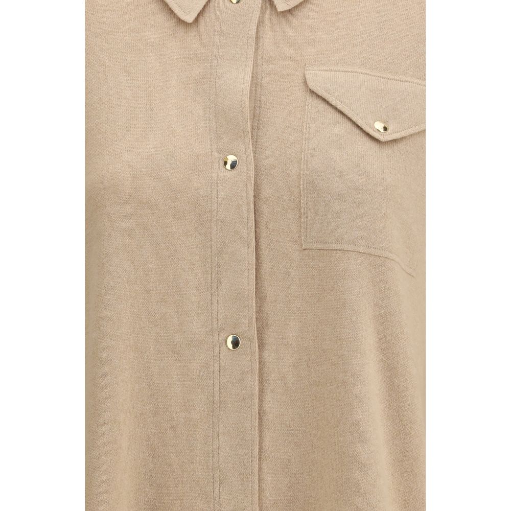 Fabiana Filippi Beige Fleece Wool Shirt