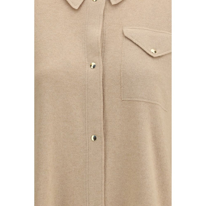 Fabiana Filippi Beige Fleece Wool Shirt