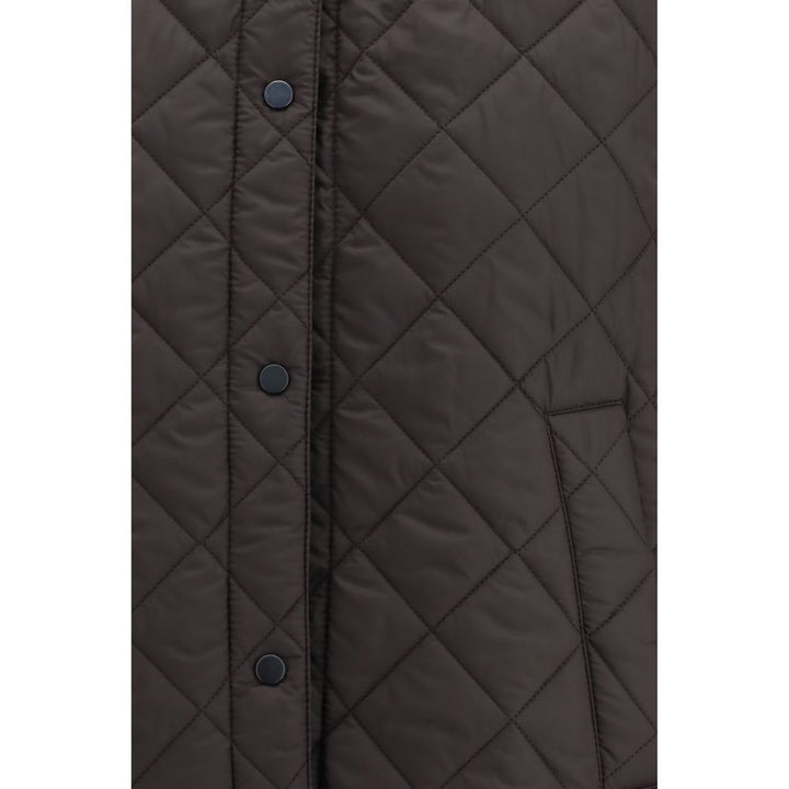 Brunello Cucinelli Brown Nylon Sleveless Jacket