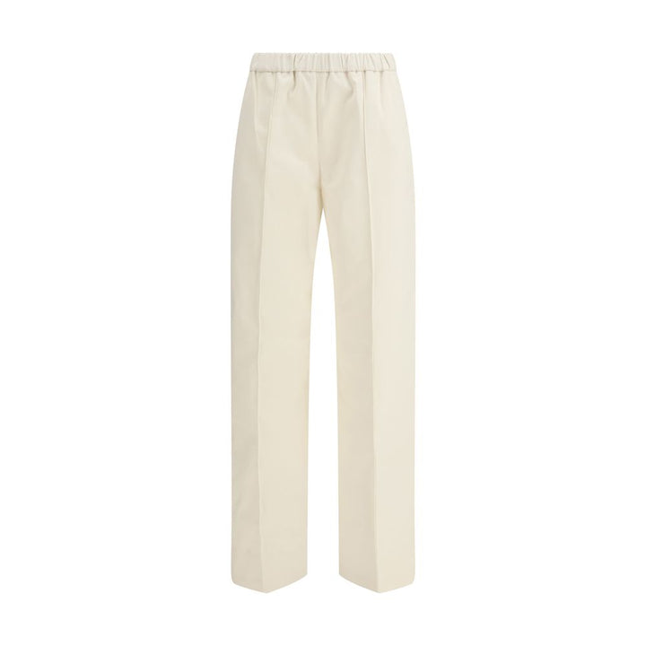 Fabiana Filippi Cream Cotton Casual Pants