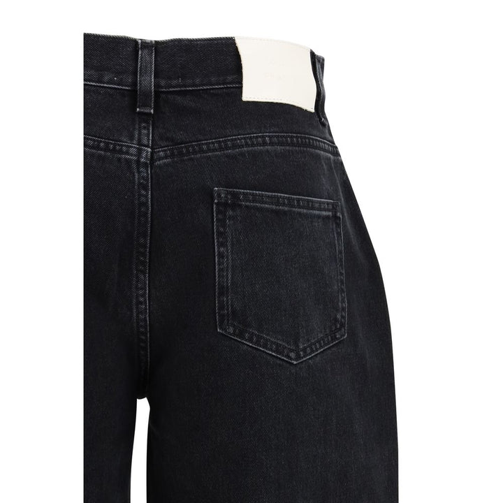 Loulou De Saison Gray Cotton Relaxed Fit Jeans