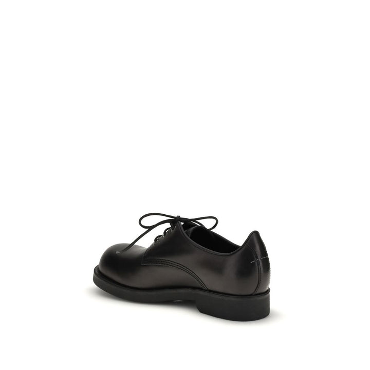 MM6 Black Calf Leather Bos Taurus Oxfords And Derbies