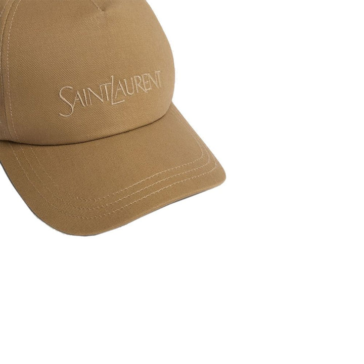 Saint Laurent Beige Cotton Cap (Baseball Hat)