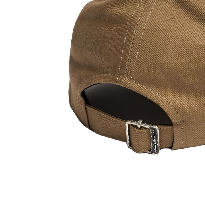 Saint Laurent Beige Cotton Cap (Baseball Hat)