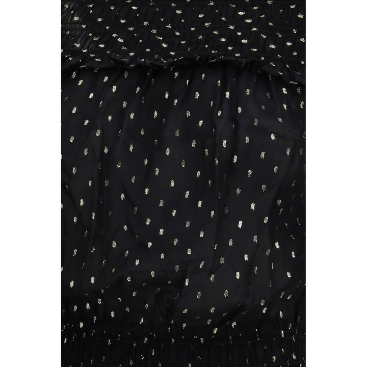 Self-Portrait Black Viscose Top