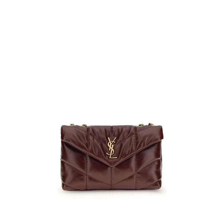 Saint Laurent Bordeaux Calf Leather Bos Taurus Shoulder Bag