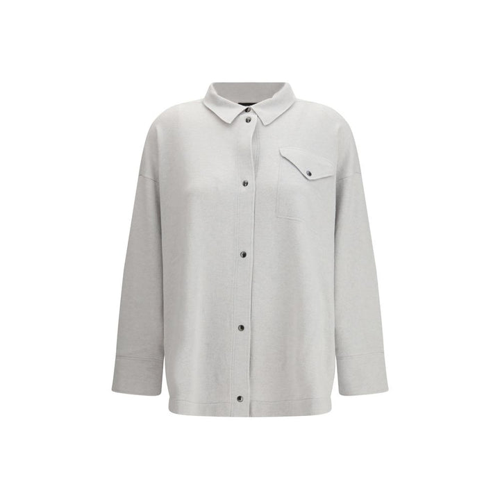 Fabiana Filippi Gray Fleece Wool Shirt