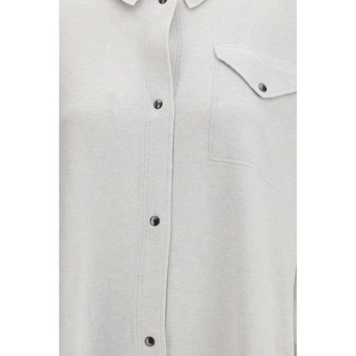 Fabiana Filippi Gray Fleece Wool Shirt