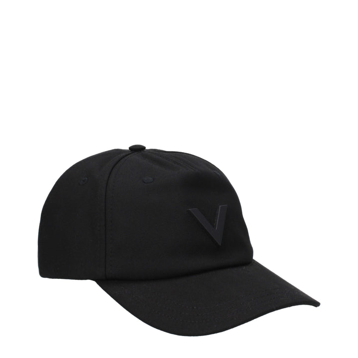 Valentino Garavani Black Cotton Cap (Baseball Hat)