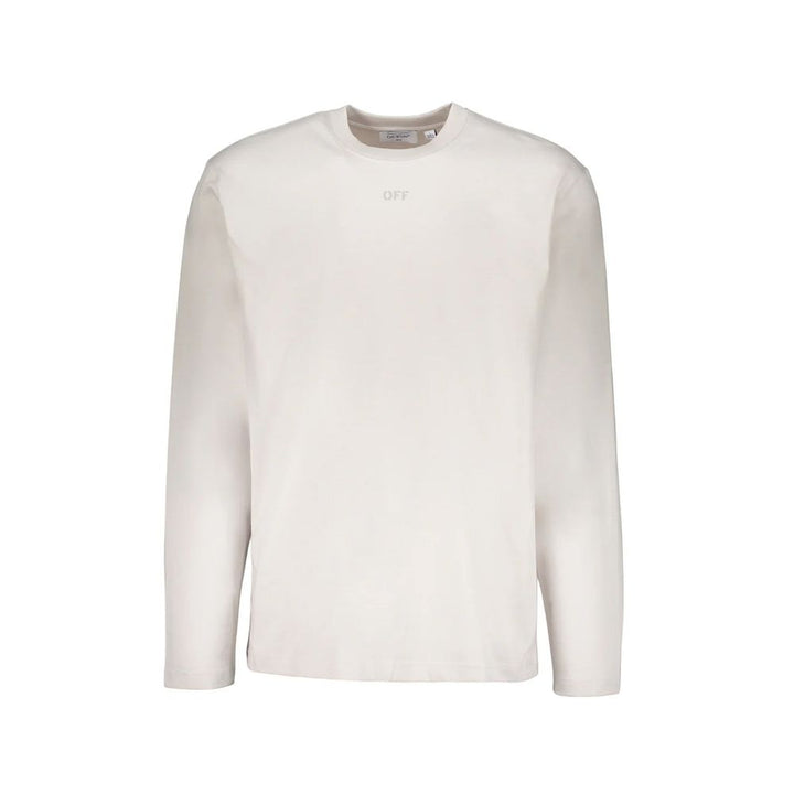 Off-White White Cotton Long Sleeve T-Shirt
