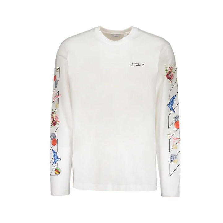 Off-White White Cotton Long Sleeve T-Shirt